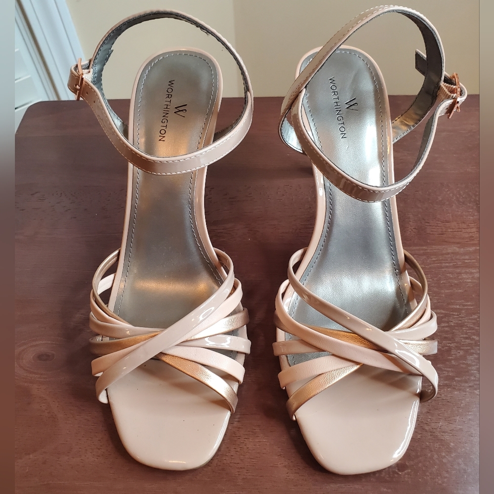 Nude/rose gold heels